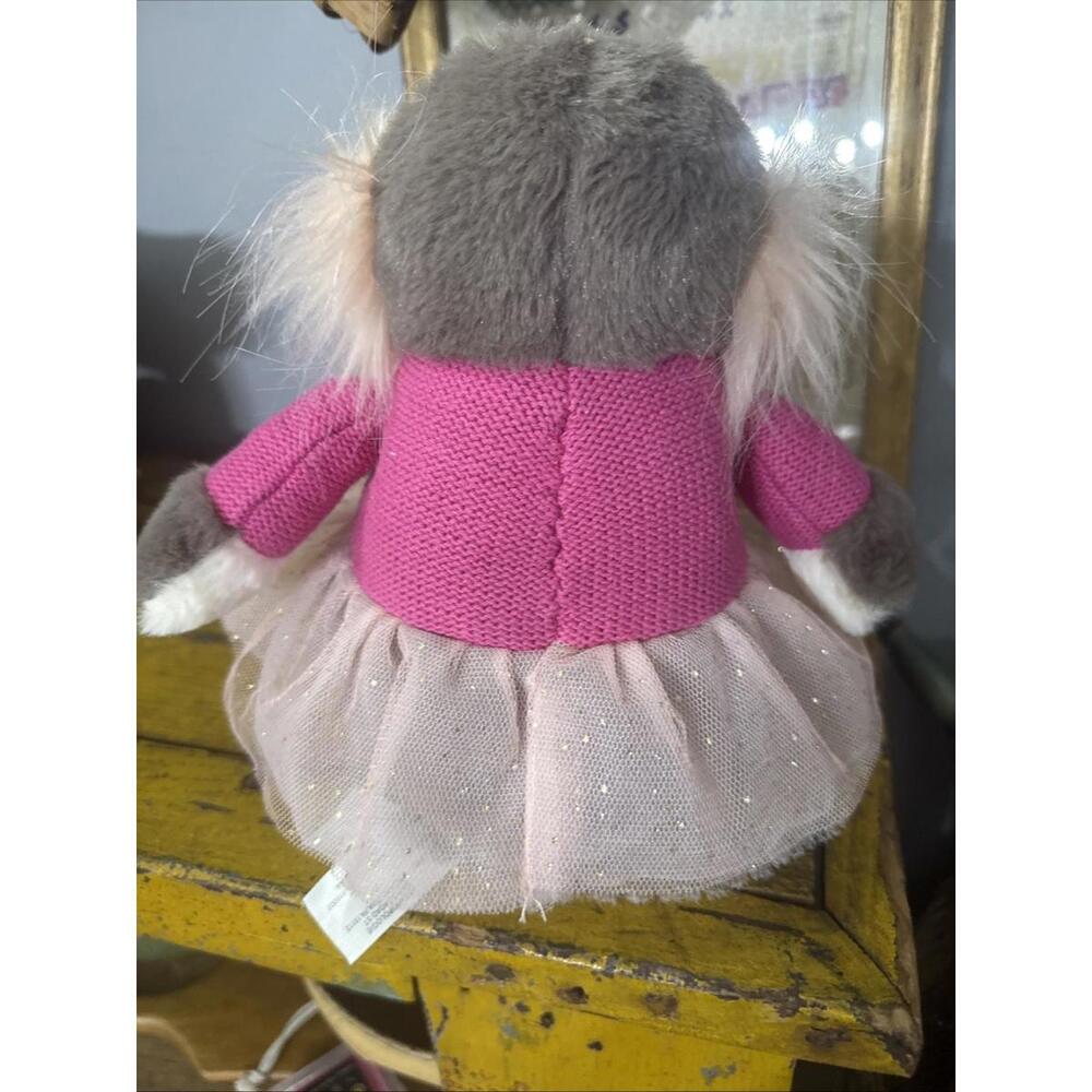 Anthropologie Brand Sweet Penguin Plush Stuffed Animal Pink Sweater Tutu 9” - Picture 4 of 7